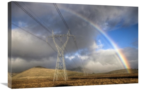 Global Gallery GCS-397804-2030-142 20 x 30 in. Powerlines, Rainbow