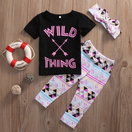 Stylish Lovable 3Pcs Toddler Kids Baby Girl