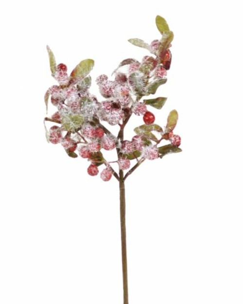 Distinctive Designs XP-109-RD 9 in. Berry Pick with Leaf & Snow - Pack