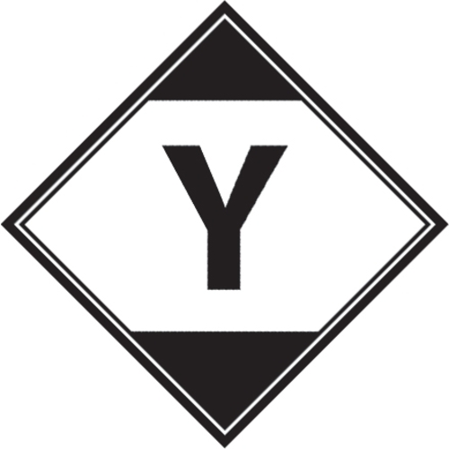 Tape Logic DL1296 4 x 4.25 in. - Y Regulated Labels, Black & White