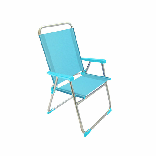 Beach Chair Aluminium Sky blue 22 mm Blue 52 x 56 cm (52 x 56 x 92 cm)