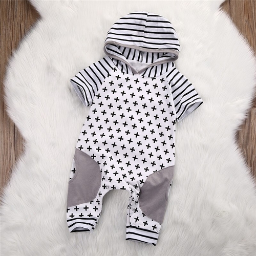 Infant Cute Jumpsuit Baby Boy Cross Print Clothes