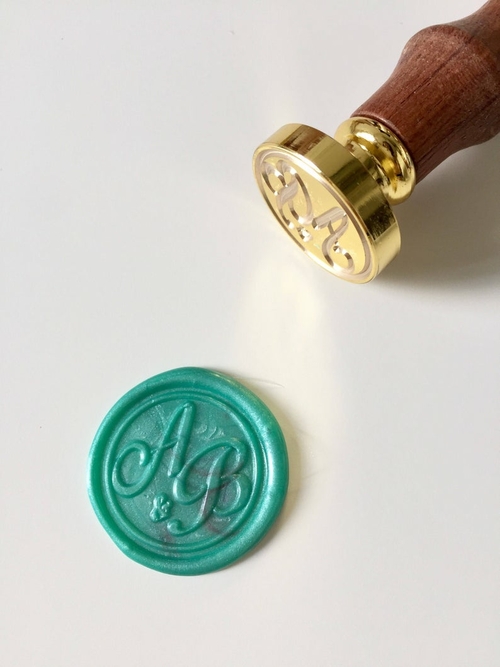 Calligraphy initials Wedding Wax Seal Stamp