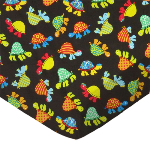 SheetWorld Fitted Moses Basket Sheet - 100% Cotton Woven - Turtles