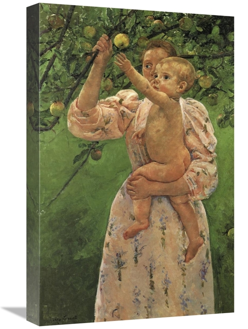 Global Gallery GCS-372639-22-142 22 in. Baby Reaching for an Apple 189