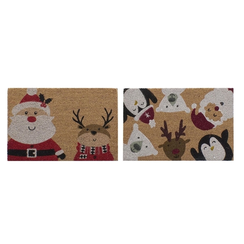 Doormat DKD Home Decor Christmas PVC Coconut Fibre (60 x 40 x 1,5 cm)