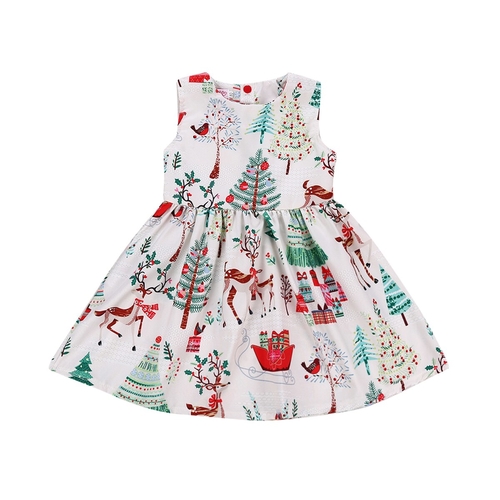 Baby Kids Girls Christmas Cartoon Dress Babies