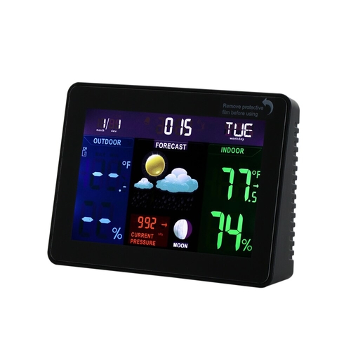 Digital LCD Wireless Weather Station Clock Alarm