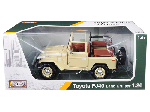 Toyota Land Cruiser FJ40 Convertible Beige 1/24 Diecast Model Car by