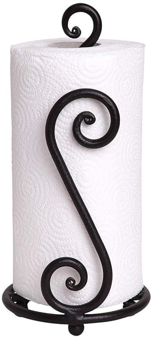 Set of 1 Wrought Iron Tissue Roll/Paper Towel Holder for Kitchen and