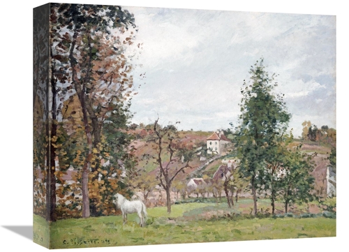 Global Gallery GCS-267019-16-142 16 in. Landscape with a White Horse A