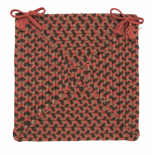 Colonial Mills TB79A015X015RX Tiburon - Rusted Rose Chair Pad -single 