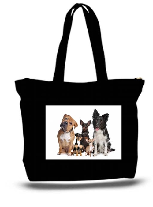 Dogs Best Friend Large Tote New Zipper Bag