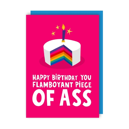 Flamboyant Birthday Cake Card (Pack of 6)