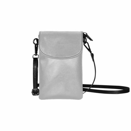Womens Crossbody Bag - Light Grey Small Cell Phone Purse