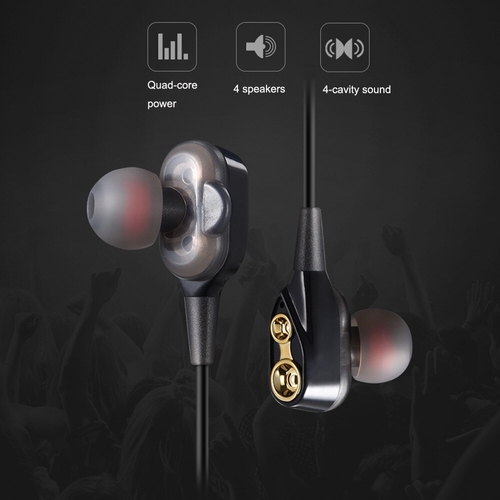 HIFI Heavy Bass Headphone Dual Dynamic Driver