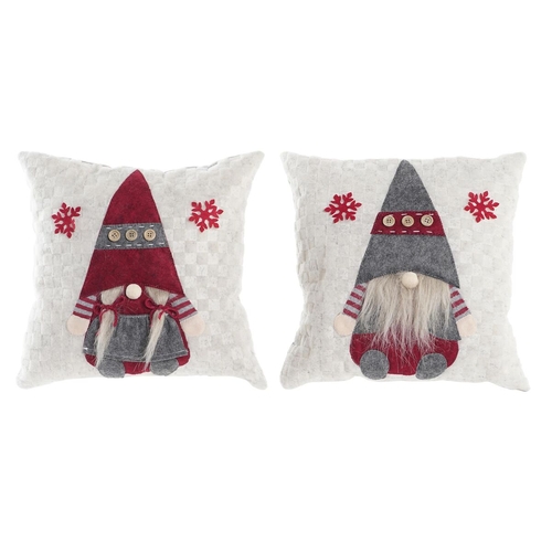Cushion DKD Home Decor Gnome Red Grey Polyester (33 x 10 x 33 cm) (2