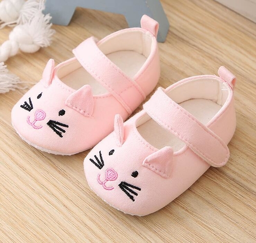 Lovely animal print newborn baby girls crib shoes