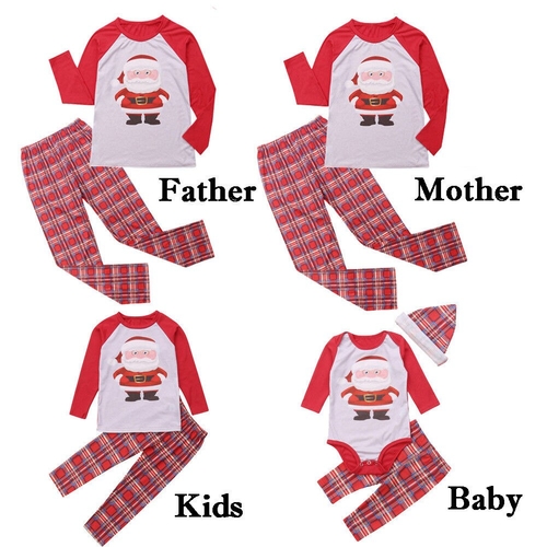 Family Matching Christmas Pajamas Set Men Women