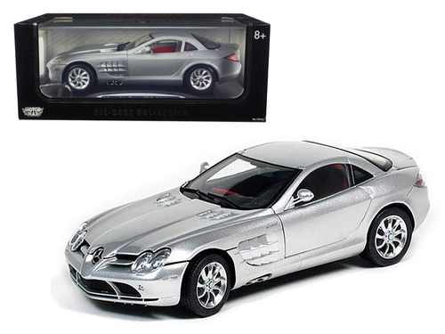 Mercedes McLaren SLR Silver 1/12 Diecast Model Car by Motormax