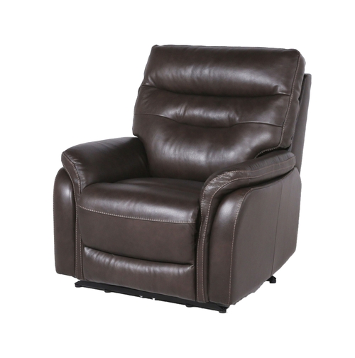 Contemporary Top-Grain Leather Recliner Set - Power Footrest, Power