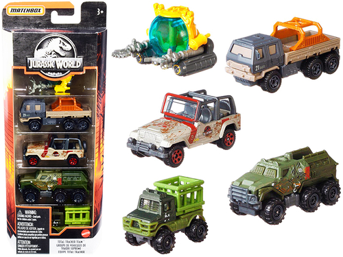 \Jurassic World\" Total Tracker Team Set of 5 pieces Diecast Model