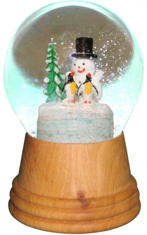 Alexander Taron 2423 Perzy Snowglobe, Medium Snowman with Penguin 