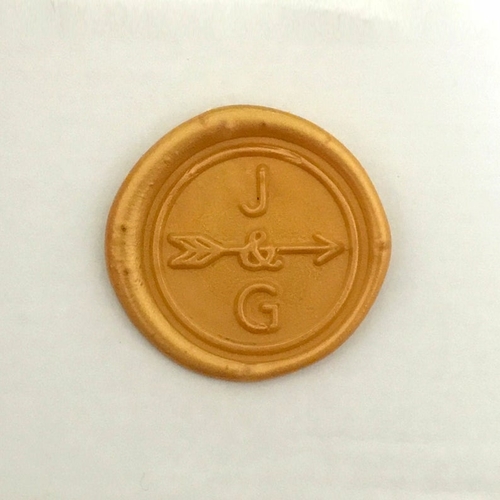 Personalized Initial Wax Seal Stamp - Arrow Sealing Wax Stamp