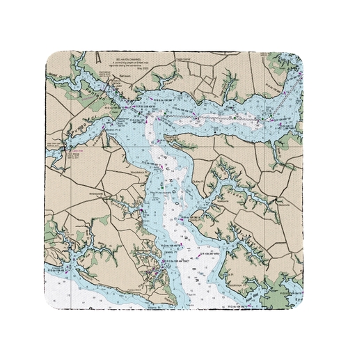 Betsy Drake CT11548PR 4 x 4 in. Pungo River, NC Nautical Map Coast