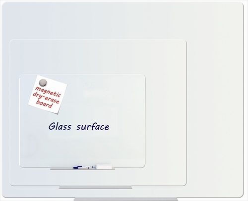 MasterVision GL070101 24 x 36 in. Magnetic Tempered Glass Dry Erase Bo