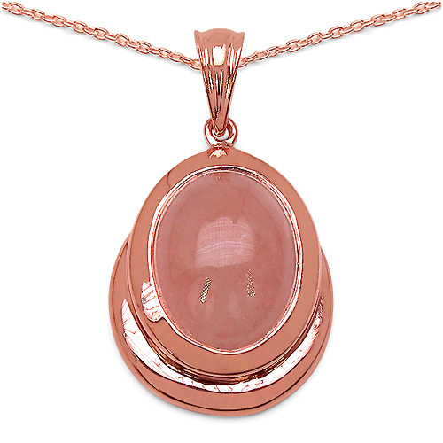 14K Rose Gold Plated 9.70 Carat Genuine Morganite .925 Sterling Silver