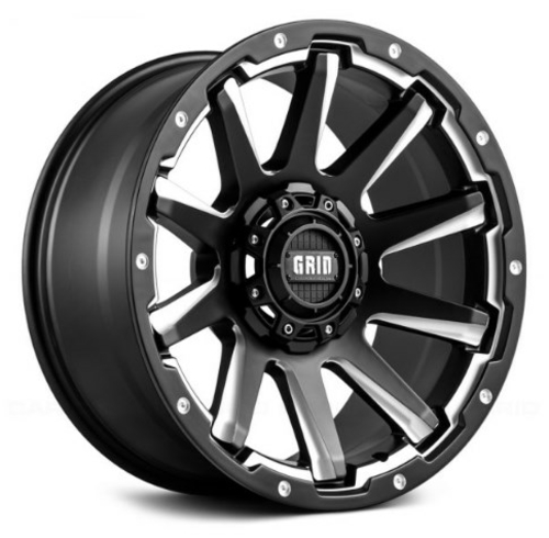 Grid Wheels 52955F1 20 x 9.0 in. 5 x 150 in. Bolt Pattern 0 Offset 110