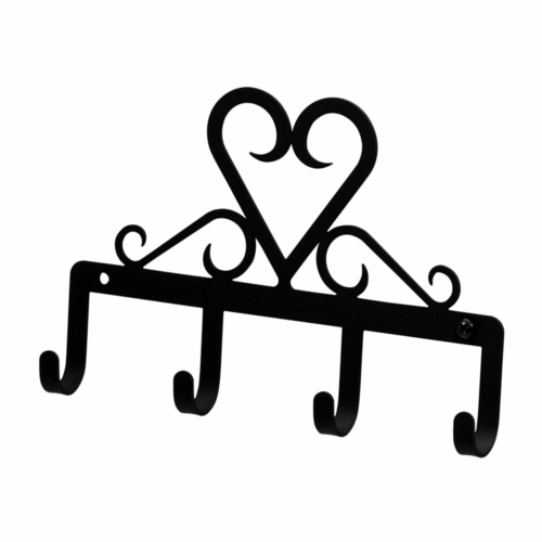 Wrought Iron Heart Key Holder Key Hooks