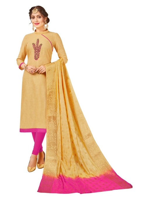 Generic Women's South Slub Cotton Salwar Material