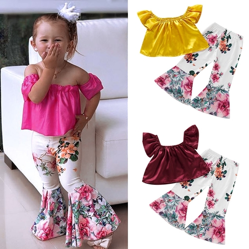 2Pcs New Toddler Infant Newborn Baby Girls Ruffles