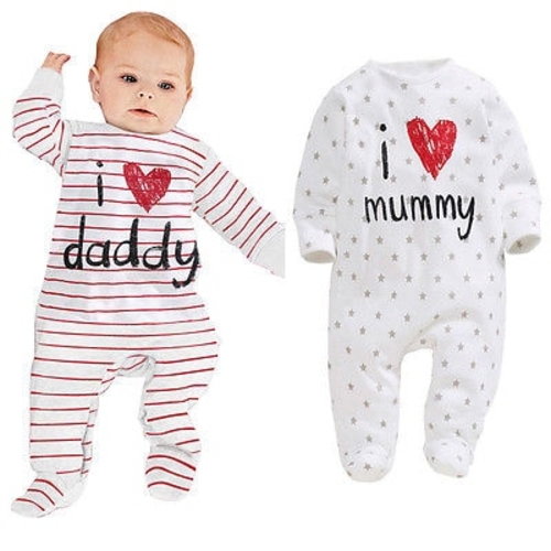 baby rompers 2016 Newborn I love mummy & daddy