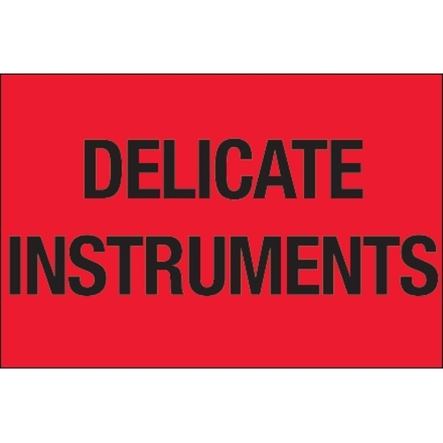 Tape Logic DL1079 2 x 3 in. - Delicate Instruments Fluorescent Red Lab