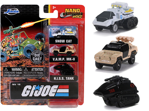 \G.I. Joe\ 3 piece Set \Nano Hollywood Rides\ Diecast Models by Jada