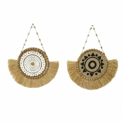 Wall Decoration DKD Home Decor 52 x 3,2 x 66 cm Natural Black White