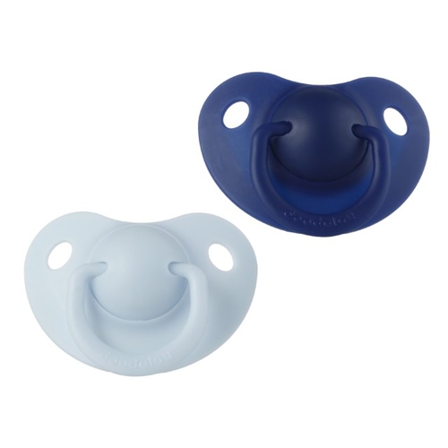 Doodalou Pacifier Navy Blue and Light Blue - Small