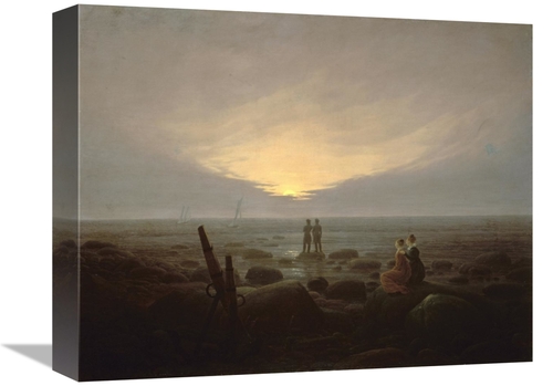 Global Gallery GCS-282105-16-142 16 in. Moonrise Over the Sea Art Prin