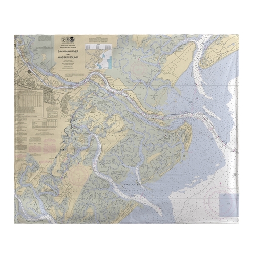 Betsy Drake BK214 Savannah River & Wassaw Sound, GA Nautical Map F