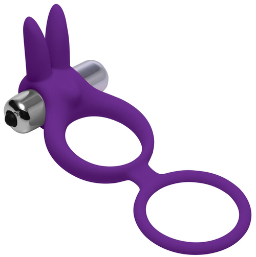 Throbbin Hopper Cock and Ball Ring With  Vibrating Clit Stimulator -
