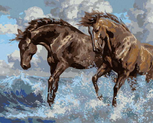 Paint by Numbers - HORSES AND THE SEA (ABRAHAM HUNTER)