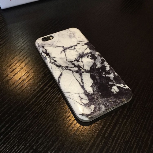 Black and White Marble iPhone Case