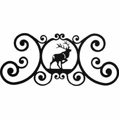 Wrought Iron Elk Over Door Plaque