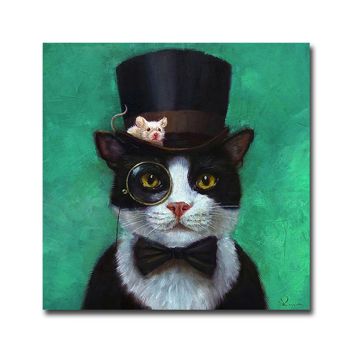 Artistic Home Gallery 1212K568IG Tuxedo Cat by Lucia Heffernan Premium