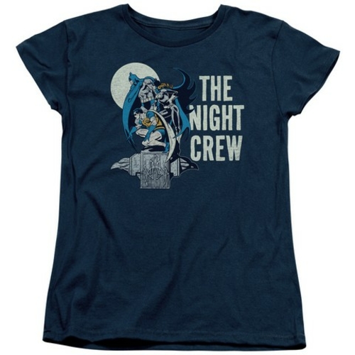 Trevco Dc-Night Crew - Short Sleeve Womens Tee - Navy- Medium