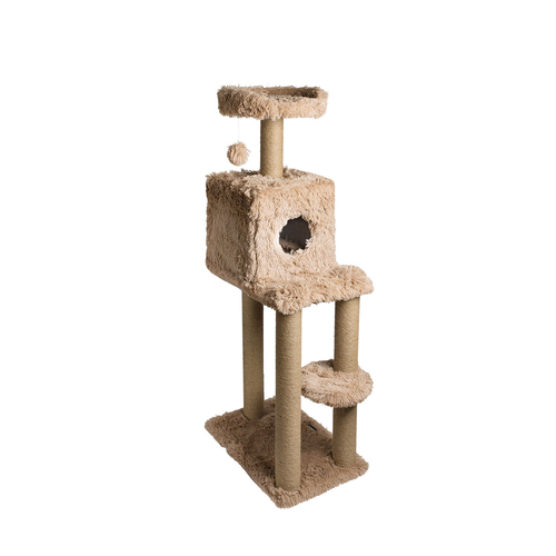 Scratching Post for Cats Gloria Níger 110 x 40 x 86 cm Tree Beige