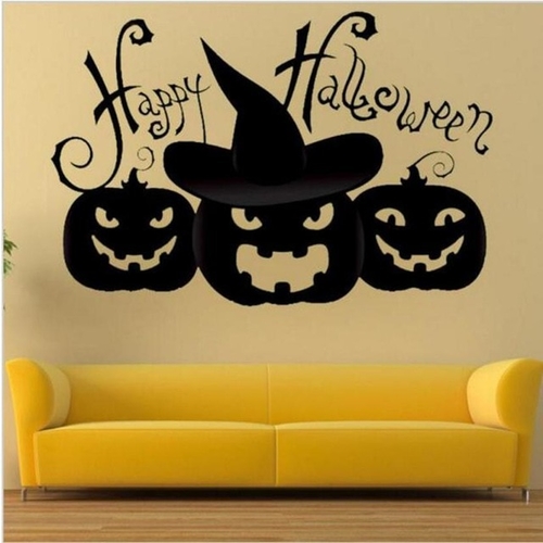 Halloween Pumpkin Wall Sticker Glass Window Poster